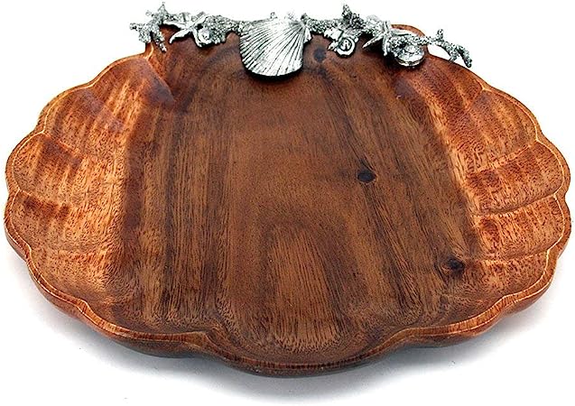 Acacia Clam Shell Tray