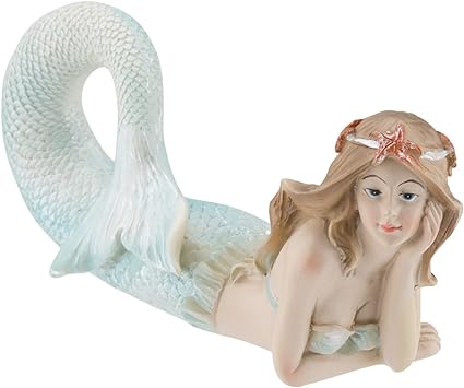 Resin Laying Mermaid Figure - 8.75"