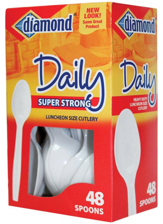 Diamond Plastic Heavy Duty Spoons - 48 pc.