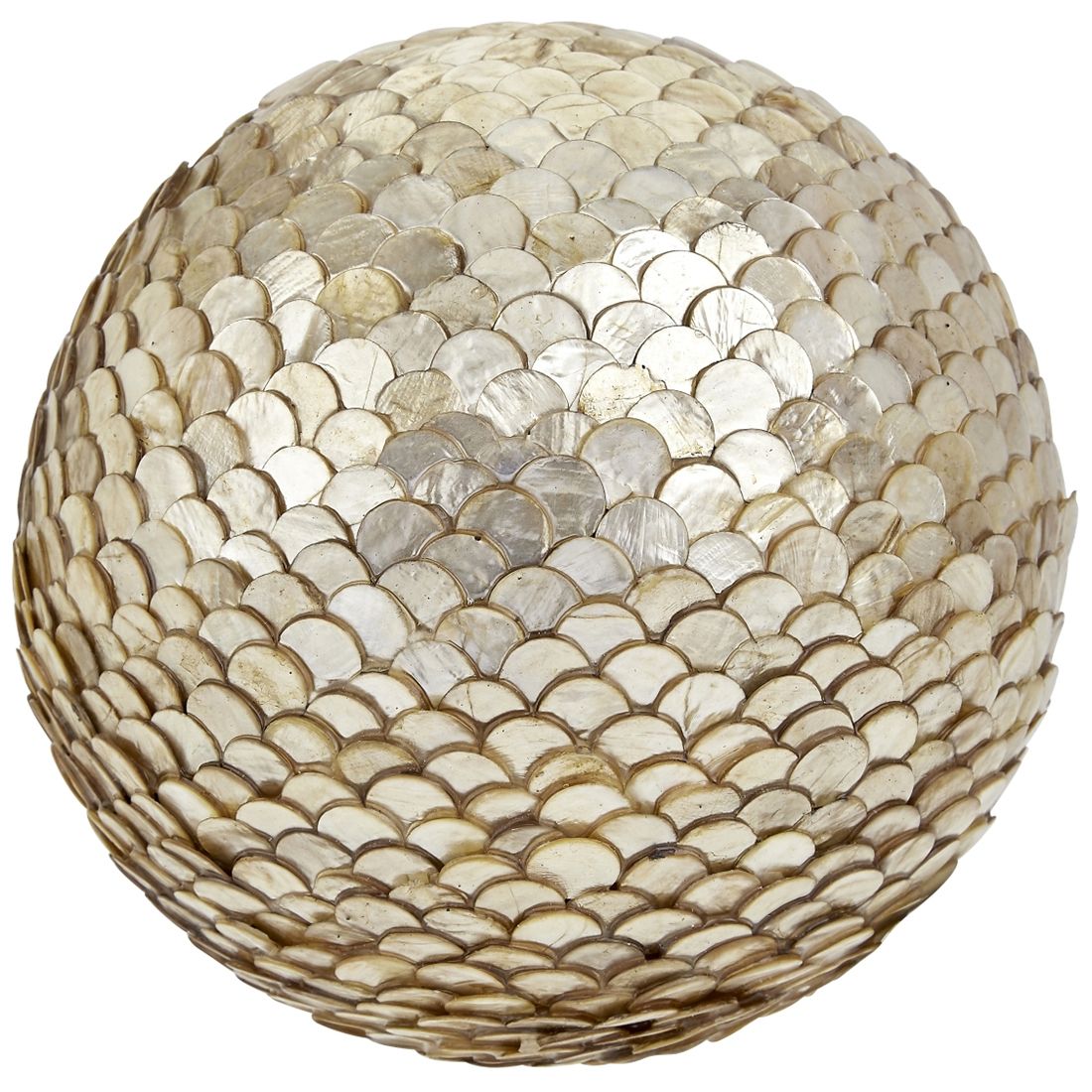 Scaled Capiz Shell Orb - 6"