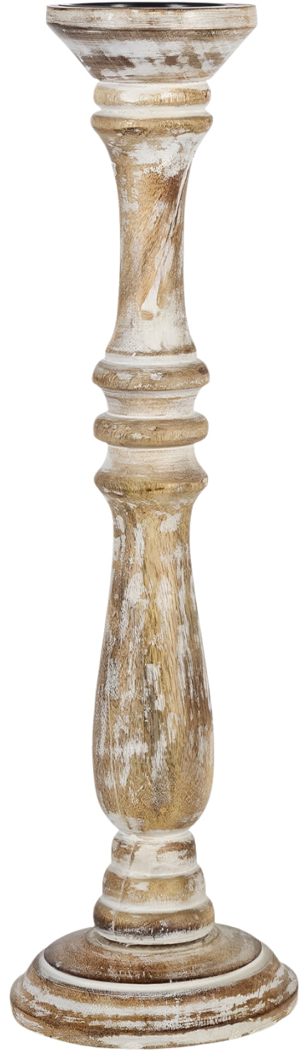 Lone Elm Mango Wood Pillar Candle Holder - 20"