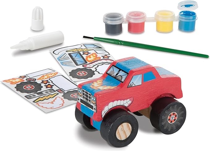 Wooden Monster Truck Building & Painting Kit