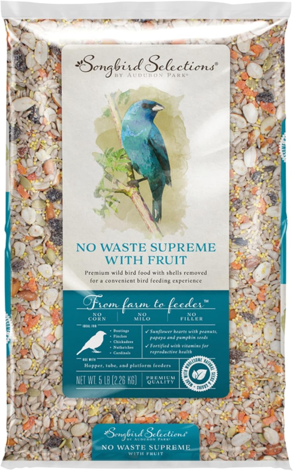 Songbird Selections "No Waste" Supreme Bird Seed w/ Fruit