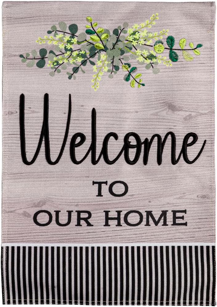 Evergreen "Welcome" Themed Garden Flags - 12.5" x 18"