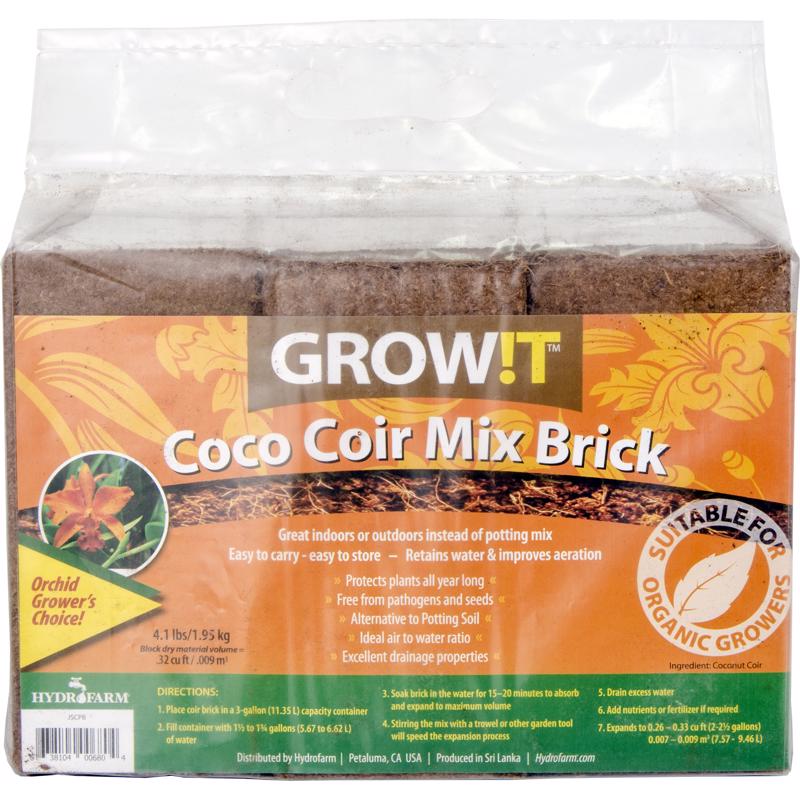 Growit All-Purpose Organic CoCo Coir Mix Brick - 3 pc.