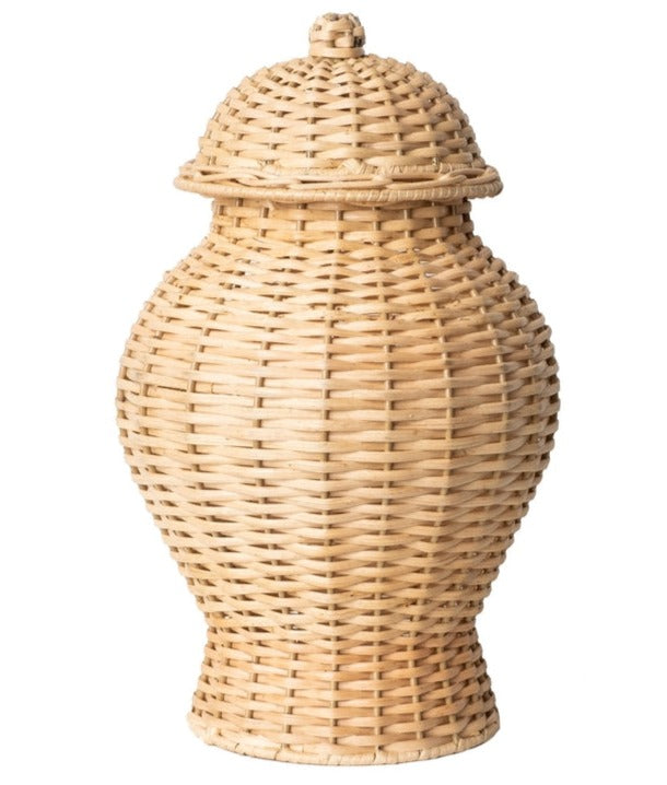 Wicker Ginger Jar - 14"