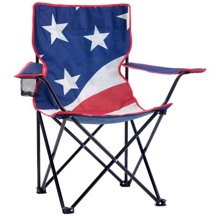 QuikShade USA Flag Folding Quad Chair