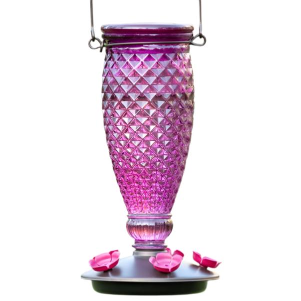 Perky-Pet Amethyst Diamond Bottle Hummingbird Feeder - 24 oz.