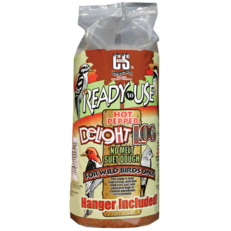 C&S No-Melt Hot Pepper Suet Log - 1 lb.