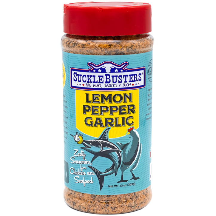 SuckleBusters Lemon Pepper Garlic BBQ Rub - 13 oz.