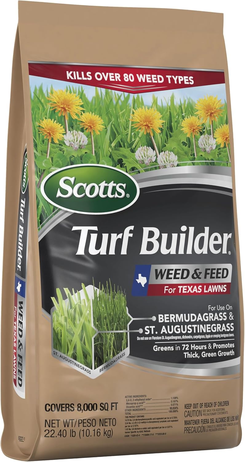 Scotts "Weed & Feed" Turf Builder Lawn Fertilizer (Texas Blend) - 22.4 lb.