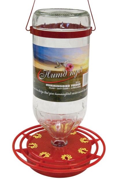 Humdinger Glass Bottle Hummingbird Feeder - 32 oz.