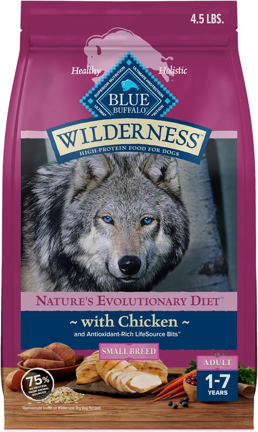 Blue Buffalo Wilderness Dry Dog Food (Small Breed) - 4.5 lb.