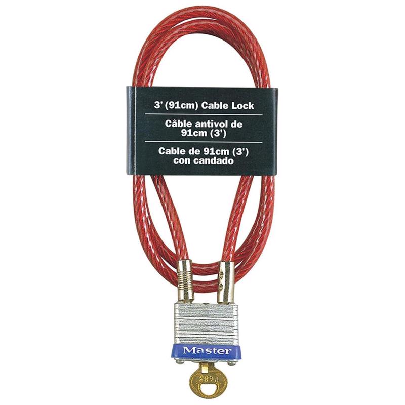 Master Lock Vinyl-Coated Keyed Steel Locking Cable