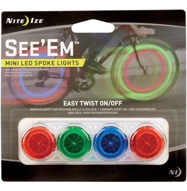 Nite Ize See'Em Multicolored Bike Spoke Lights - 4 pc.