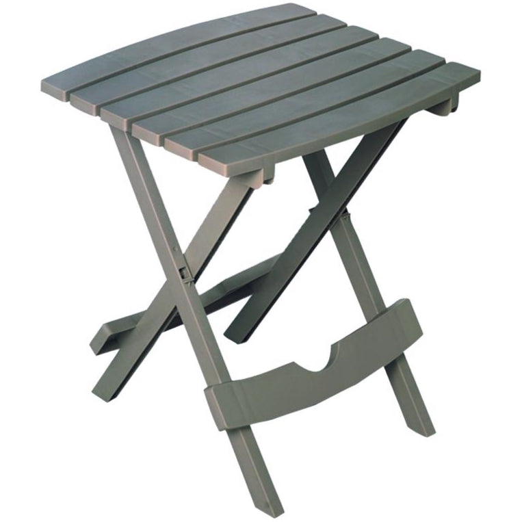 Adams Quik-Fold Resin Side Table (Gray) - 15.25" x 17.5"