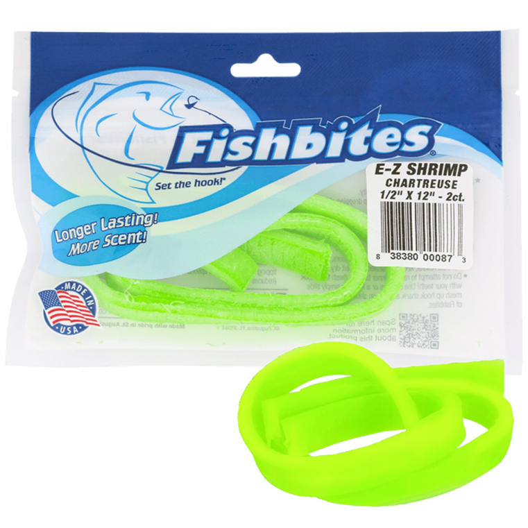 Fishbites E-Z Footlong Bait Strips (Shrimp) - 2 pc.