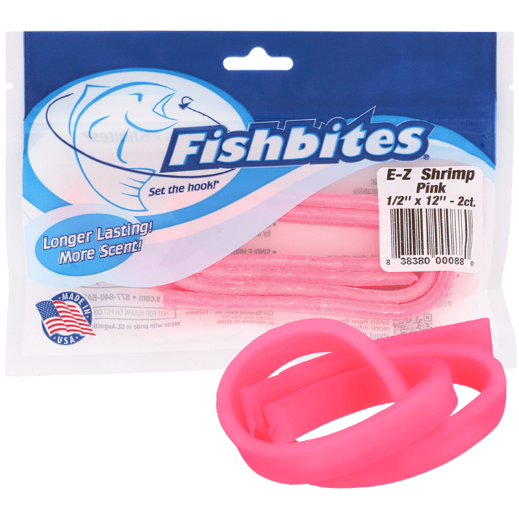 Fishbites E-Z Footlong Bait Strips (Shrimp) - 2 pc.