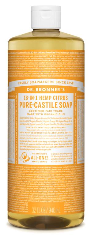 Dr. Bronner's Organic Fair Trade Pure-Castile Liquid Soap