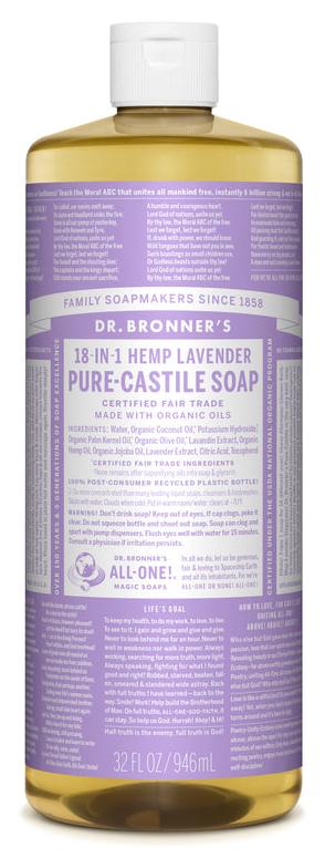 Dr. Bronner's Organic Fair Trade Pure-Castile Liquid Soap