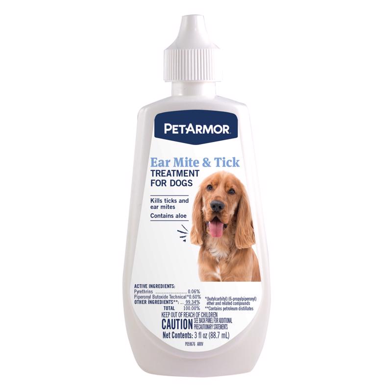 PetArmor Ear Mite & Tick Treatment for Dogs - 3 oz.