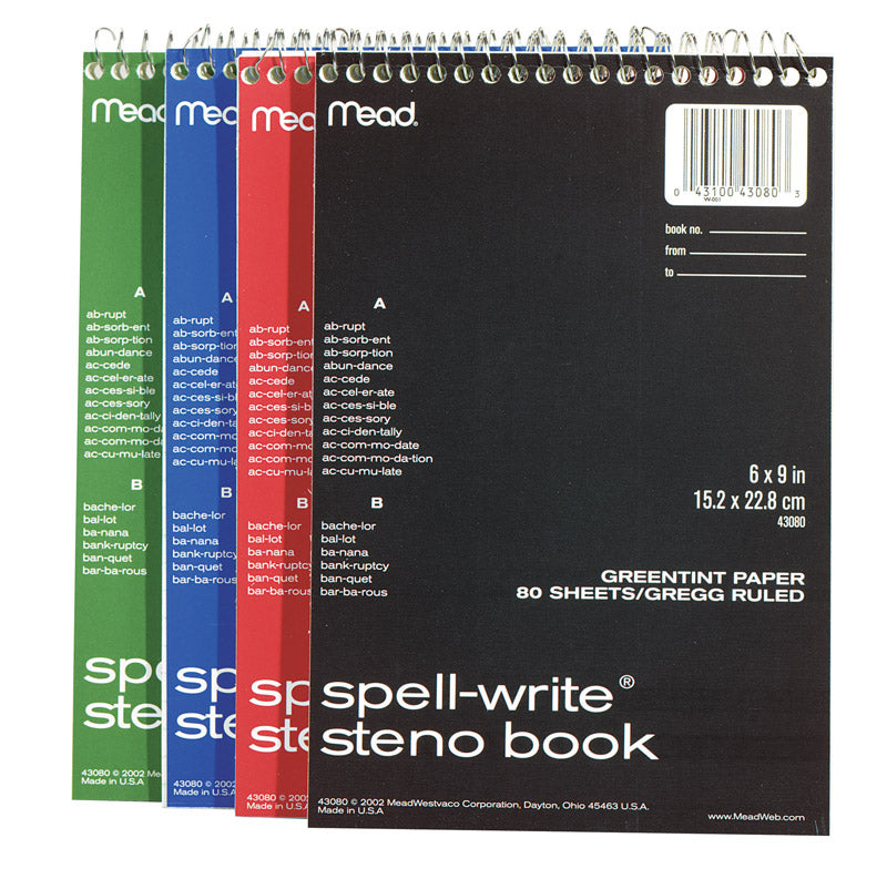 Mead Spell-Write Steno Book - 80 pg.