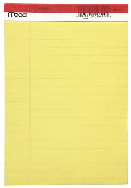 Mead Yellow Legal Paper Pad - 50 pg.