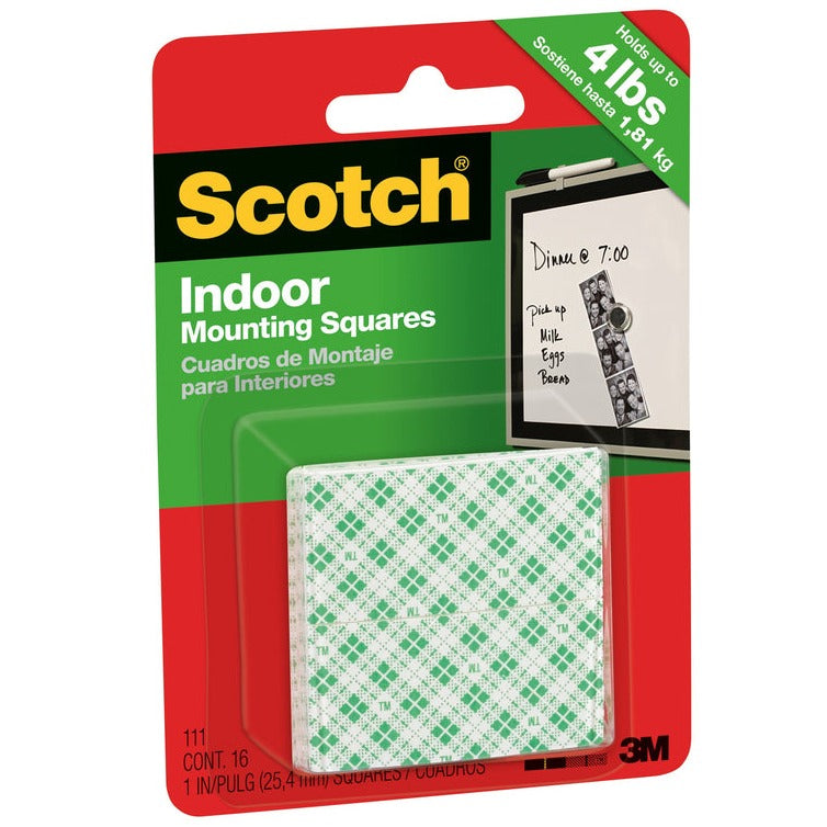 3M Scotch Double-Sided Foam Mounting Squares - 16 pc.