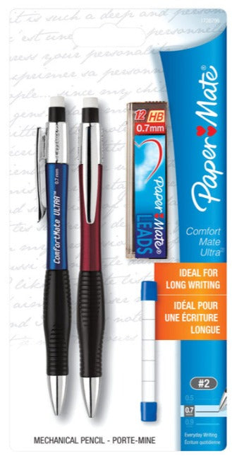 Paper Mate Comfort Mate Ultra 0.7mm Mechanical Pencils - 2 pc.