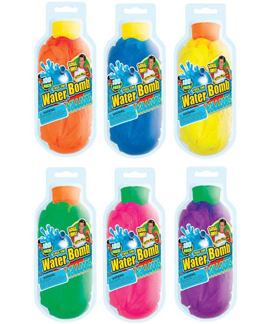 Water Bomb Assorted Water Balloons - 100 pc.