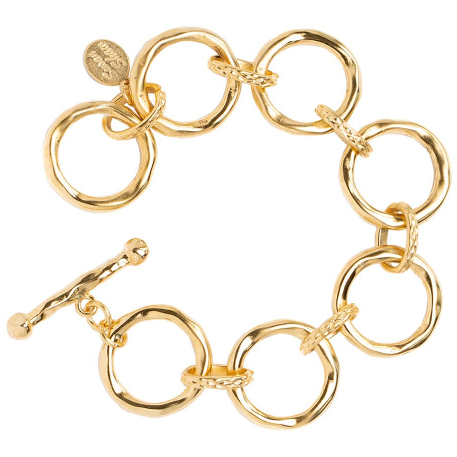 Susan Shaw Gold Round Chain Toggle Bracelet