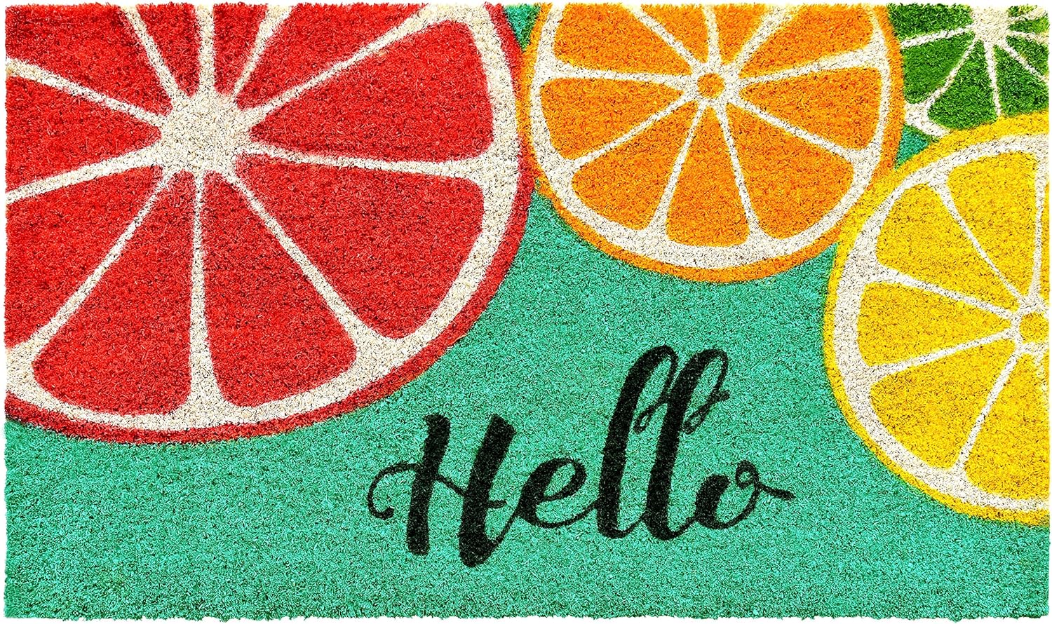 Fruit Slices "Hello" Coir Mat - 17" x 29"