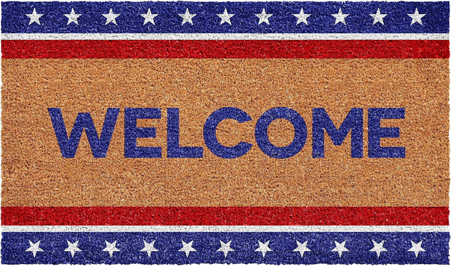 Patriotic "Welcome" Coir Mat - 17" x 29"