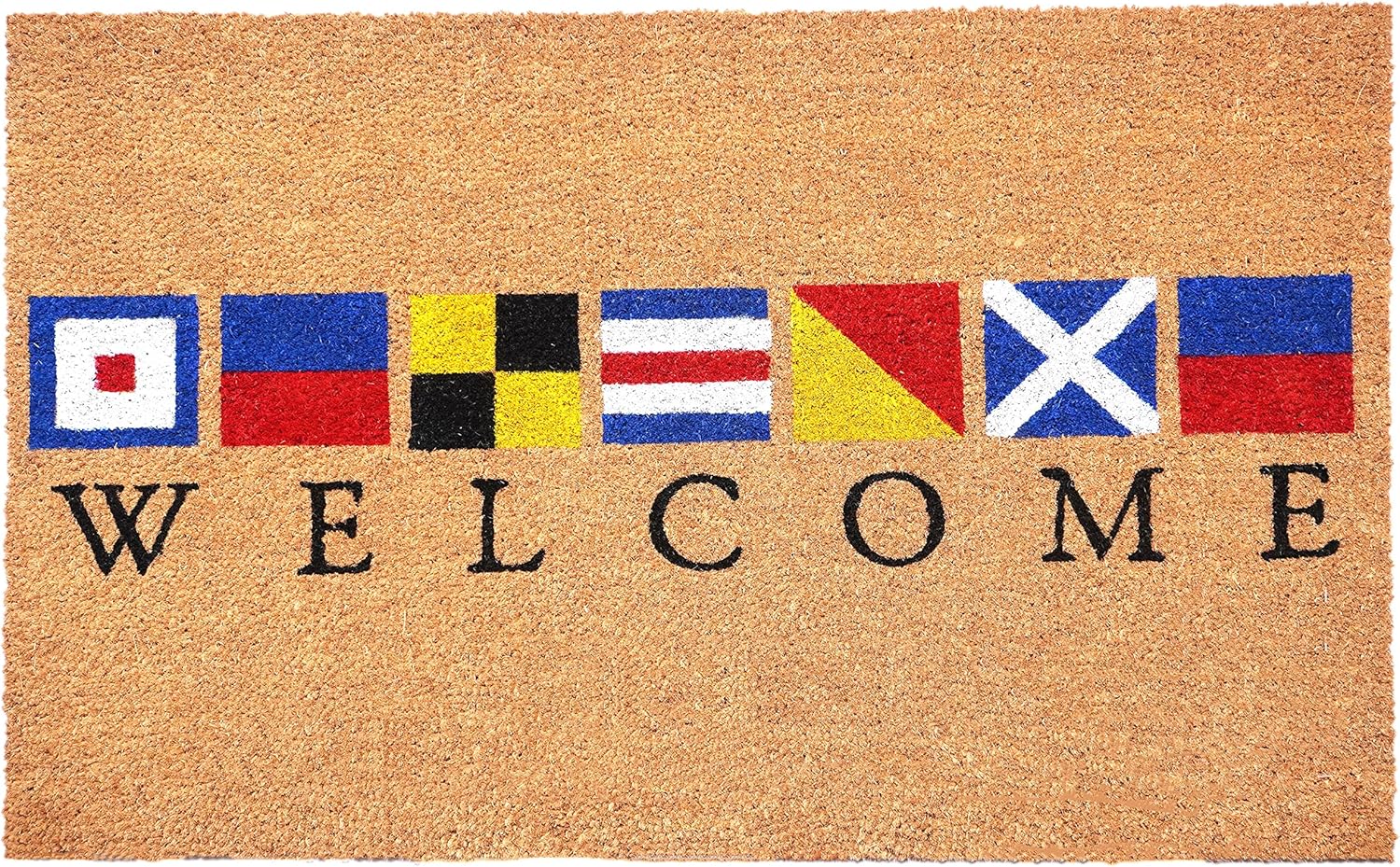 Nautical Flags "Welcome" Coir Mat - 17" x 29"