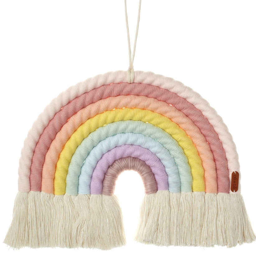 Pastel Macrame Rainbow Wall Decor