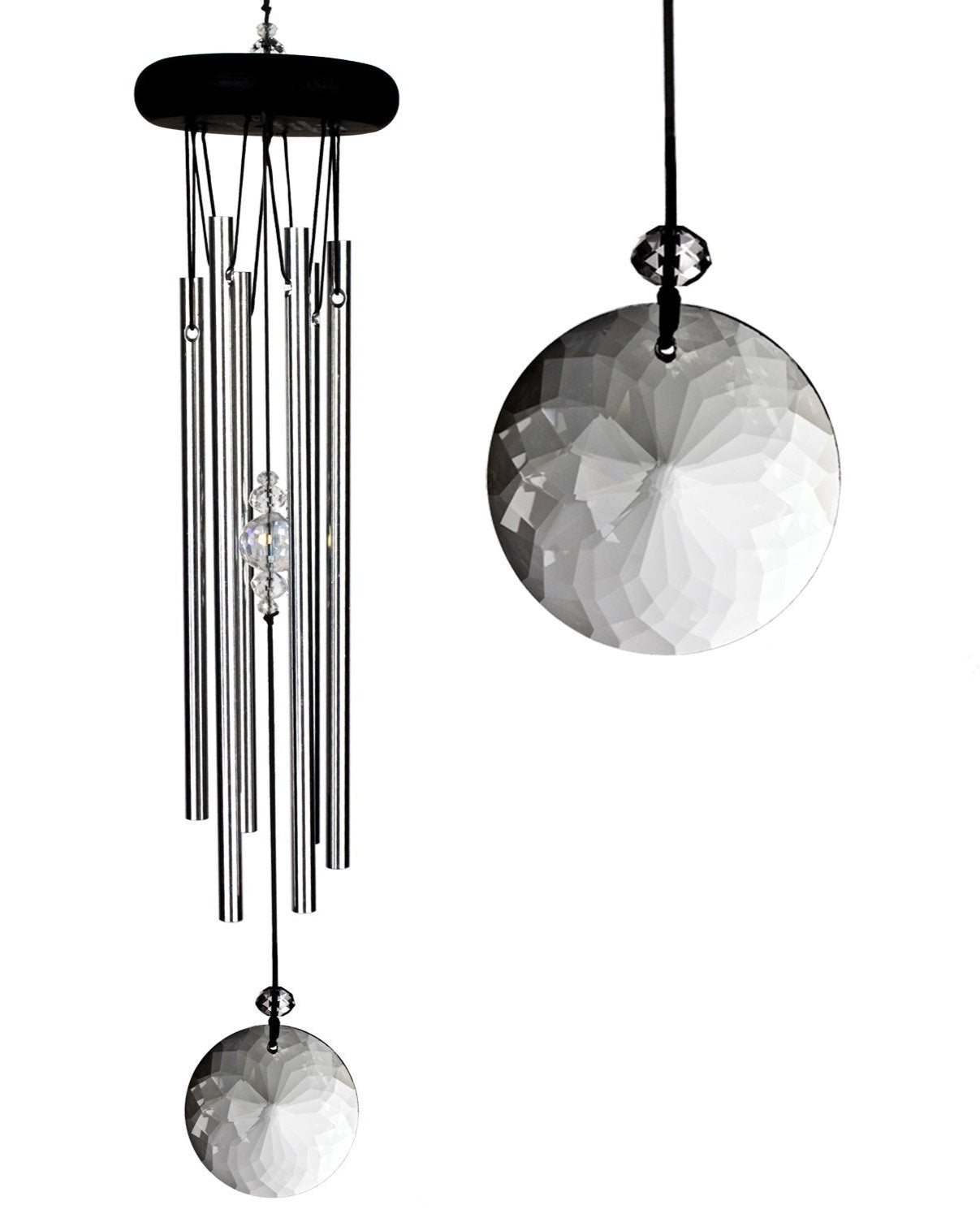 Crystal Meditation Windchime (Silver) - 16"