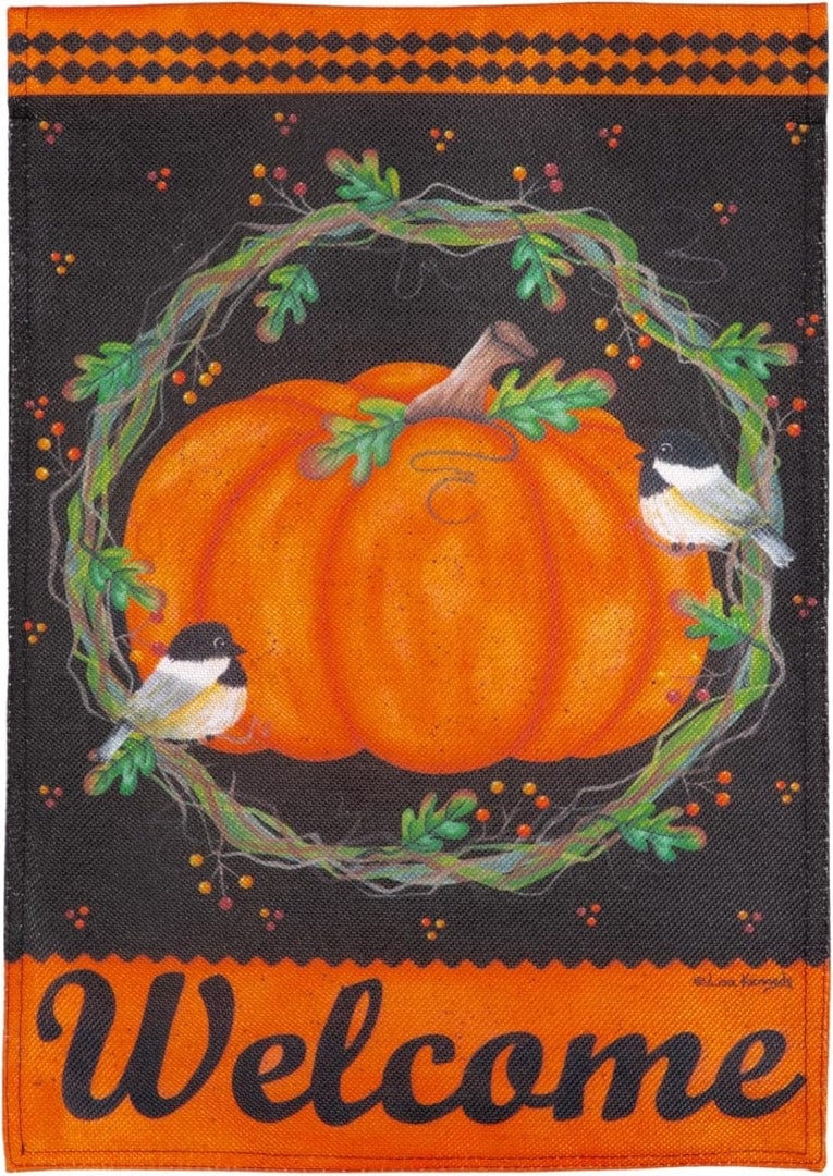 Evergreen Autumn Themed Garden Flags - 12.5" x 18"