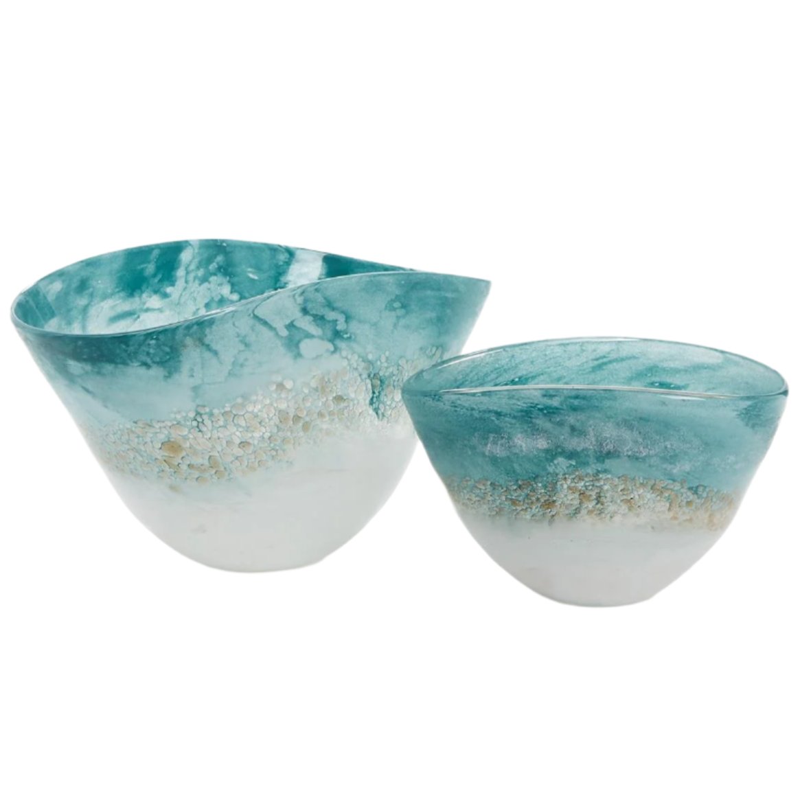 Waterscapes Hand-Blown Seafoam Glass Bowl