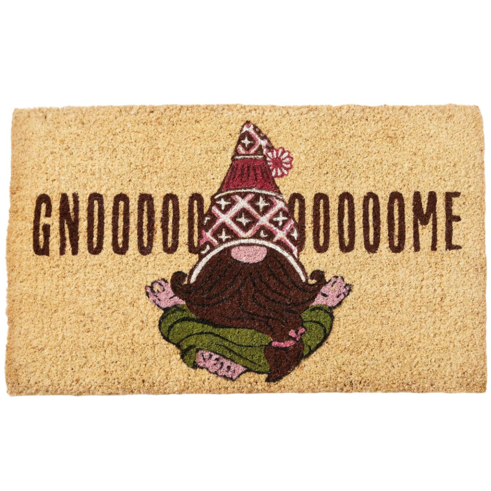 "Gnooooome" Festive Gonk Coir Mat - 18" x 30"