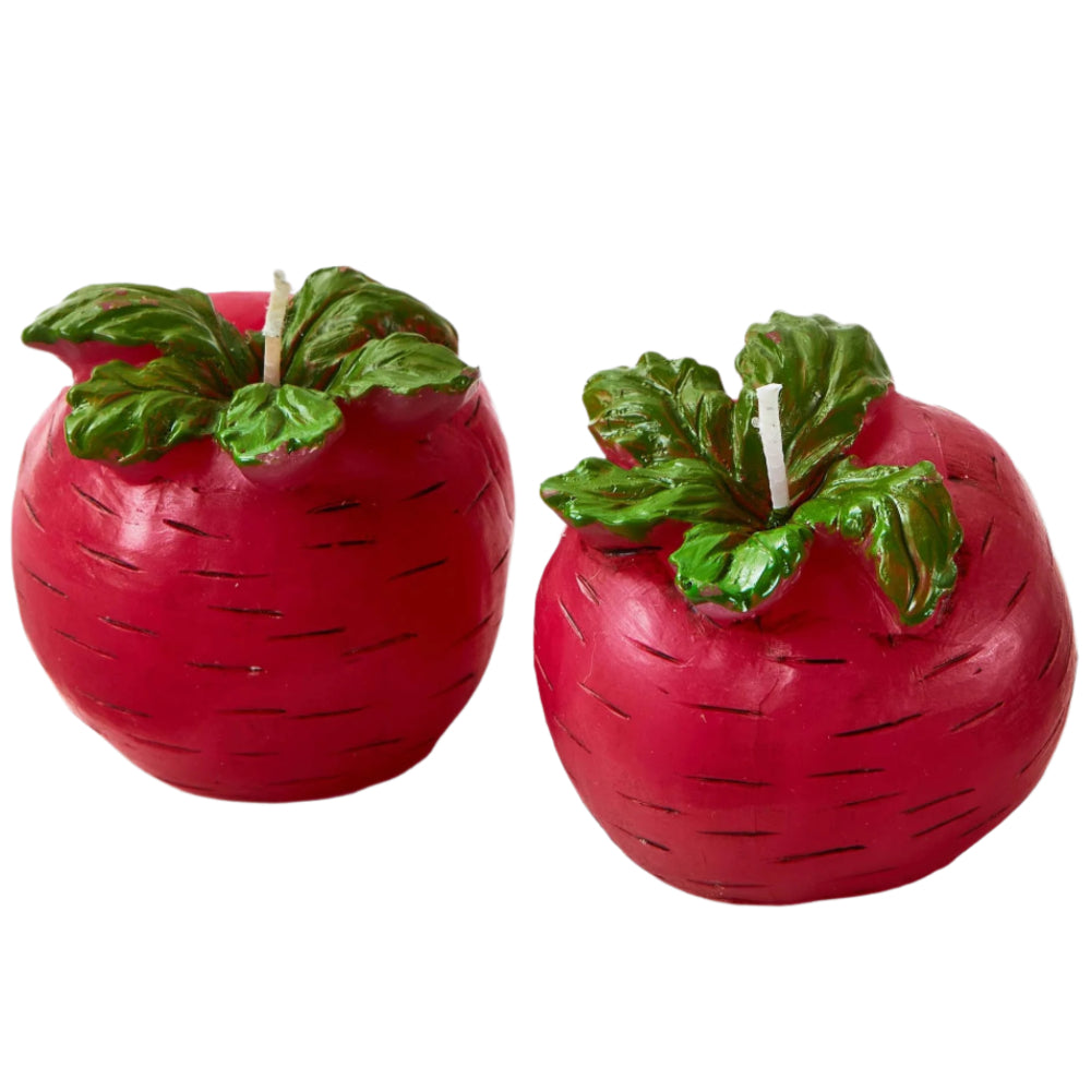 Radish-Shaped Paraffin Wax Candles - 2 pc.