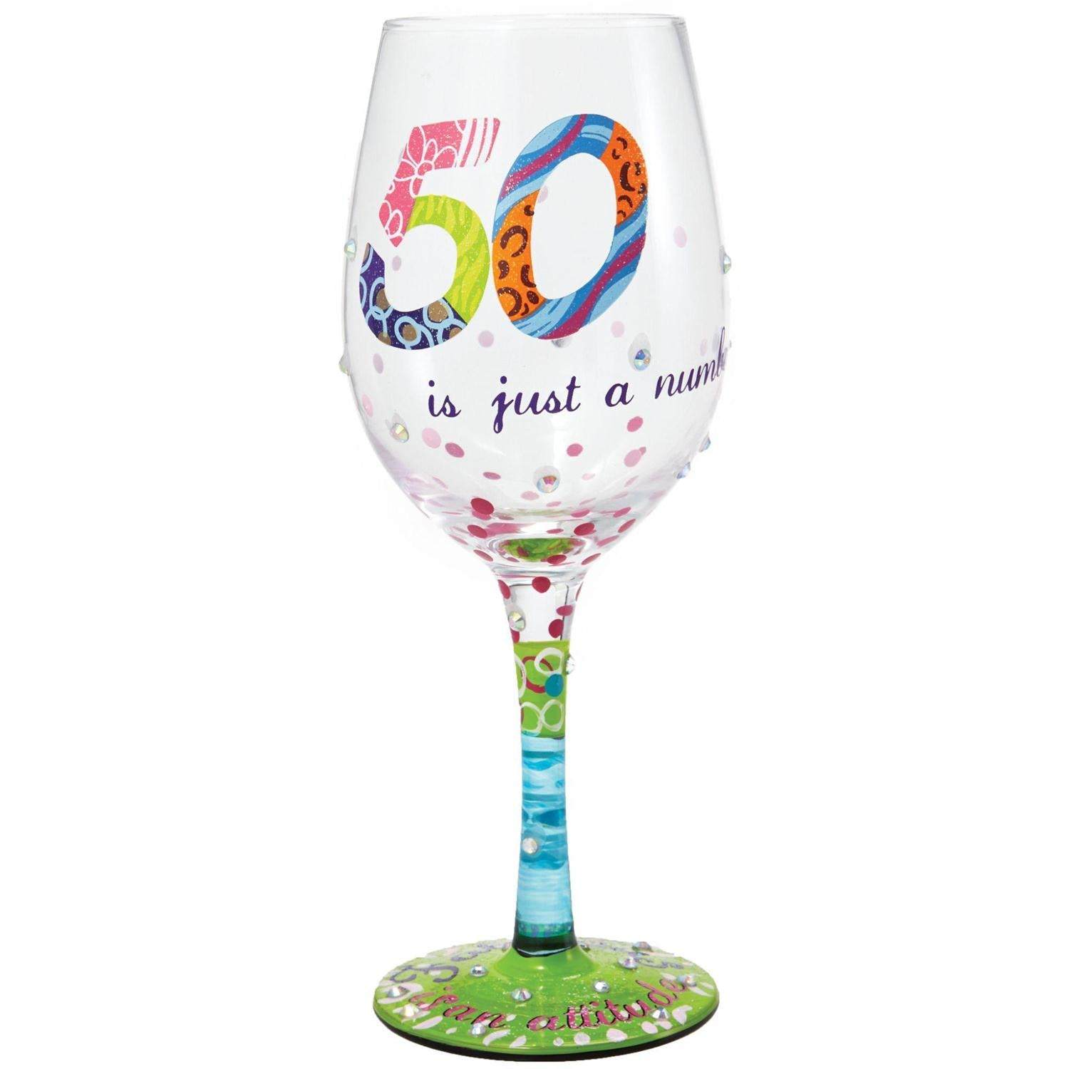 Lolita Hand-Painted Wine Glasses (Birthdays) - 15 oz.