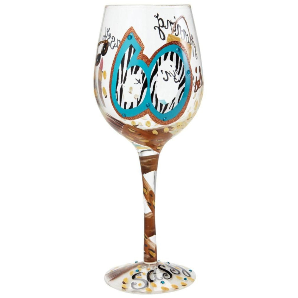 Lolita Hand-Painted Wine Glasses (Birthdays) - 15 oz.