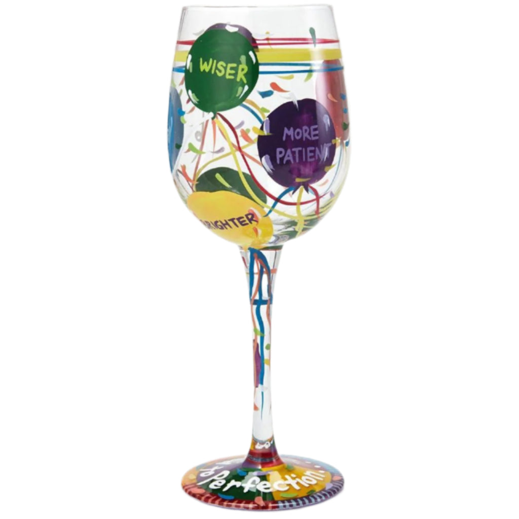 Lolita Hand-Painted Wine Glasses (Birthdays) - 15 oz.