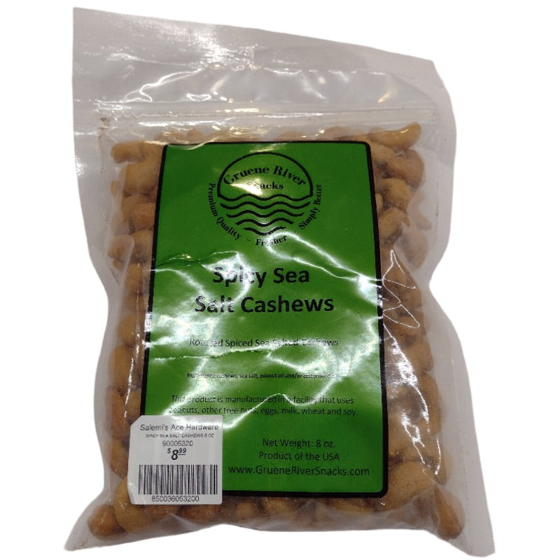 Gruene River Spicy Sea Salt Cashews - 8 oz.