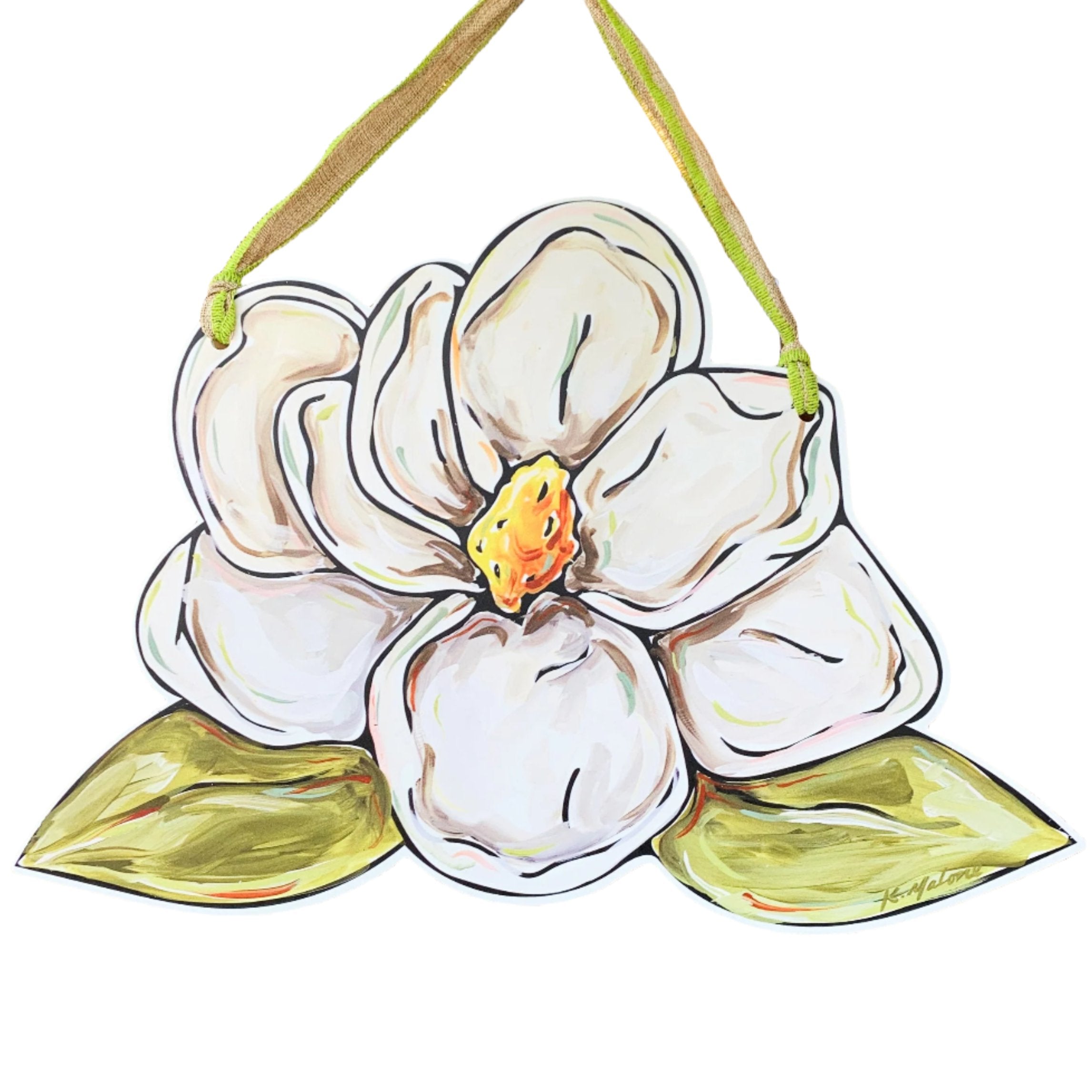 Magnolia Flower Door Hanger