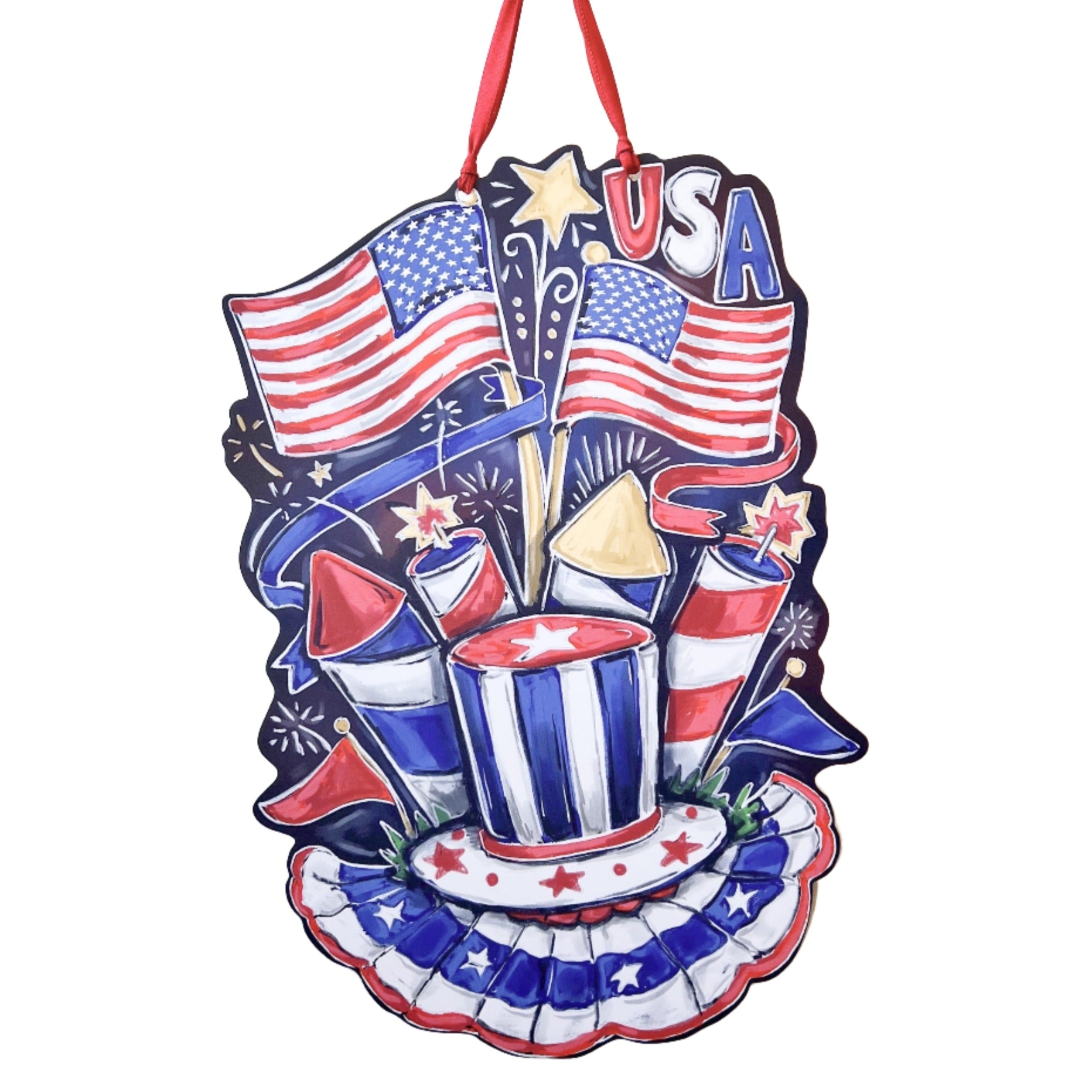 Home Malone Patriotic Americana Door Hangers