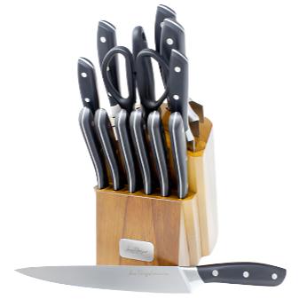 Jean-Patrique 14-Piece Stainless Steel Knife Set w/ Block