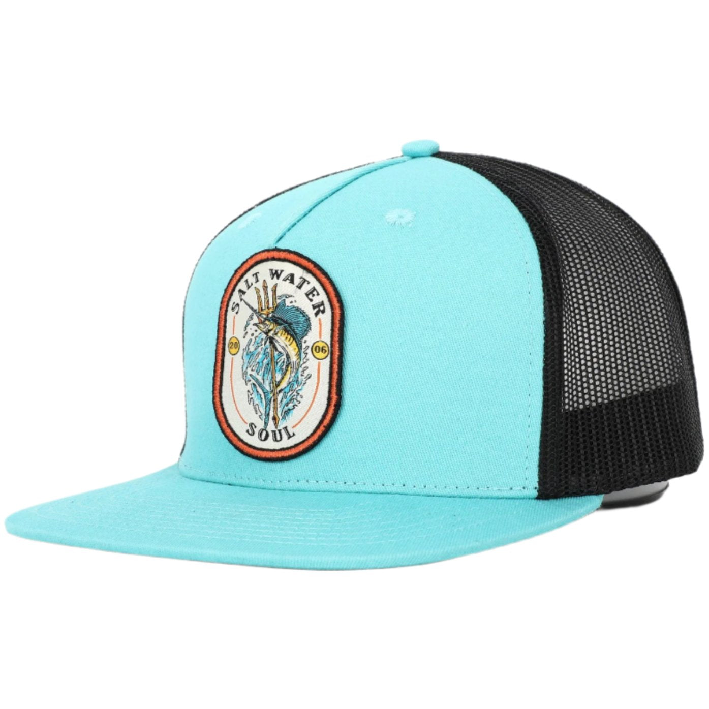 Salt Water Soul Marlin Trident Mesh Snapback Hat