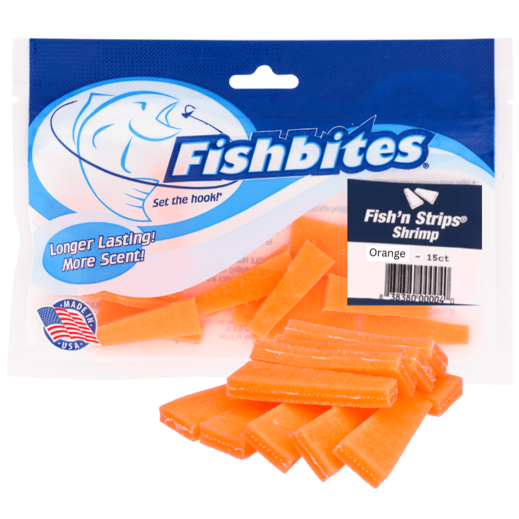 Fishbites Fish'n Strips Bait (Shrimp) - 15 pc.