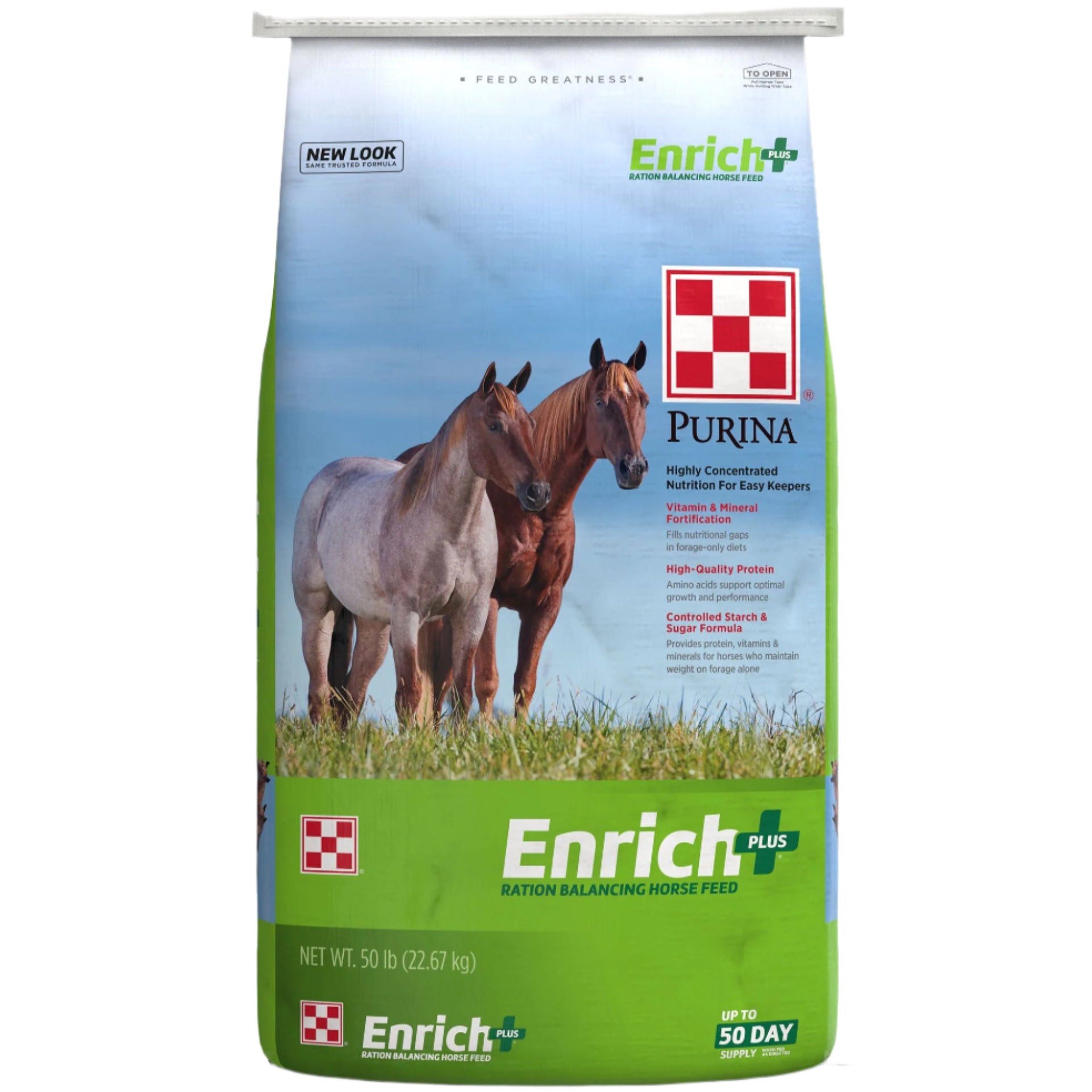 Purina Enrich Plus Horse Feed Pellets - 50 lb.